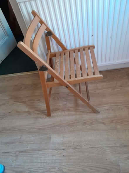 Photo of free Folding wood slated chair (Purley CR8) #1