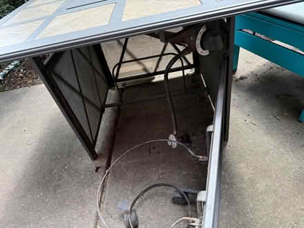 Photo of free Patio table with gas fire pit (Forest Avenue Evanston) #2