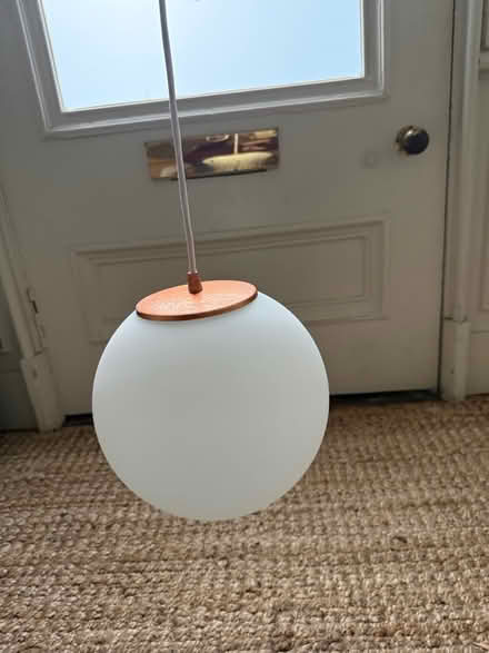 Photo of free Frosted glass globe light fitting (Pollokshields, G41) #1