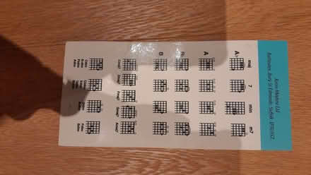Photo of free Guitar chords laminated card (Combe Down BA2) #2