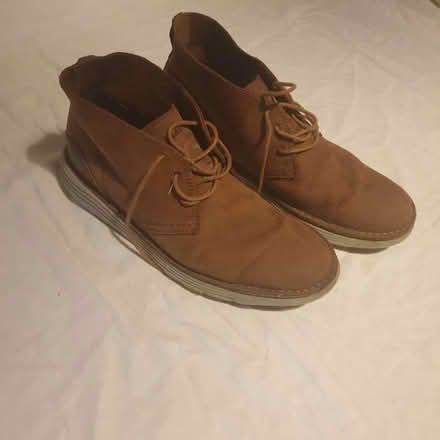 Photo of free Clarks brown nubuck leather chukka boots (Central IP1) #1