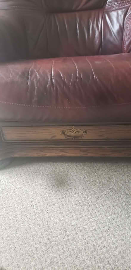 Photo of free Two Leather Armchairs (Warslow SK17) #3