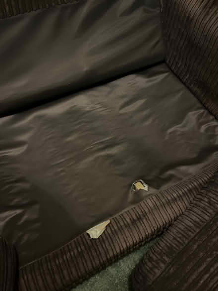 Photo of free Brown Jumbo Cord - L Shaped Sofa (E5 Harry Zeital Way) #4