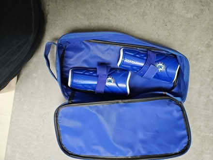 Photo of free Chelsea football boots bag and childs shin pads (Wandsworth Common SW11) #2