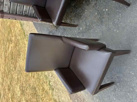 Photo of free Four brown dining chairs (Clungunford CP SY7) #2