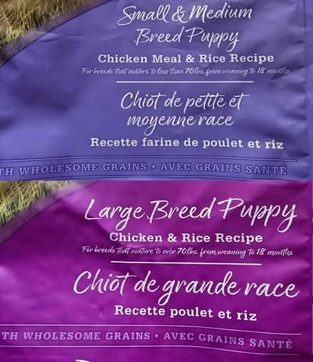 Photo of free Small/Medium or Large Puppy Food (West 7th) #4