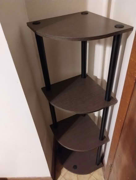 Photo of free 4-Tier Corner Shelf dark brown (Newark) #2