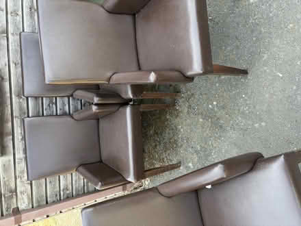 Photo of free Four brown dining chairs (Clungunford CP SY7) #1