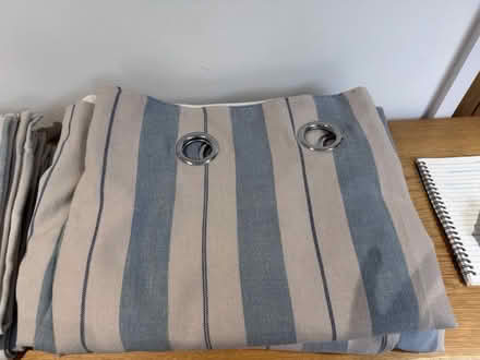 Photo of free Blue and off white curtains (IP33 2DR) #2