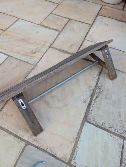 Photo of free wooden slatted shelf (Cutteslowe OX2) #1