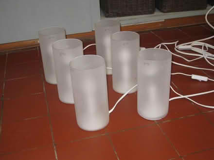 Photo of free Six glass table lamps (Cromer NR27) #2