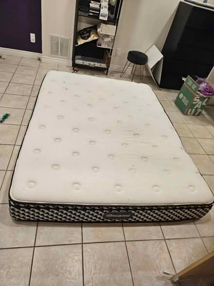 Photo of free Queen Mattress (pee'd on & cleaned) (Mooney's bay) #1