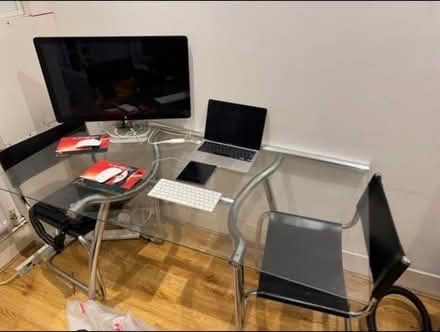 Photo of free Leather & Stainless Steel Chairs X 4 (Stockwell SW9) #1