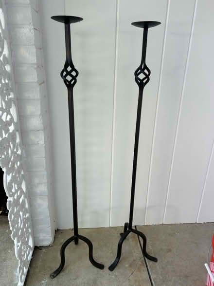 Photo of free 4’ tall iron candle holders (N Arlington near Marymount) #1