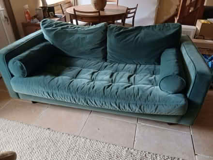 Photo of free Sofa in petrol blue by Made.com (Odcombe BA22) #1