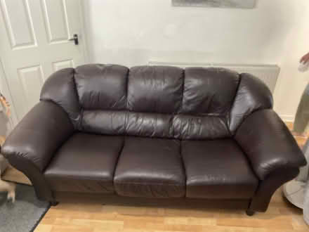 Photo of free 2 x 3 Seater chocolate brown sofas (Hulme WA2) #1