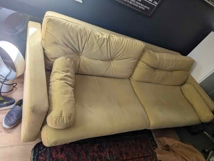 Photo of free Mustard velvet bed settee (Peacehaven BN10) #1