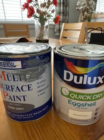 Photo of free Paint. Grey all purpose Matt and Cream Eggshell (Kimpton SG4) #1