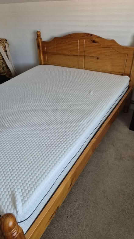 Photo of free Pine Double Bed With Memory Foam Mattress (Worle BS22) #2