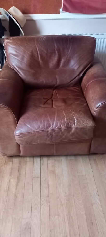 Photo of free Leather settee and chair (California IP4) #2