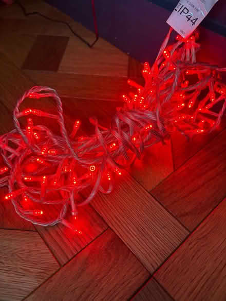 Photo of free String of 120 plug in red coloured lights (Walshaw BL8) #1