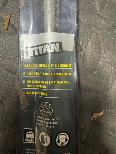 Photo of free Masonry drill bit 8mm by 300mm (Knutsford WA16) #1