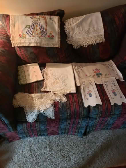 Photo of free Box of doilies, runners (Downtown Bartlett) #1