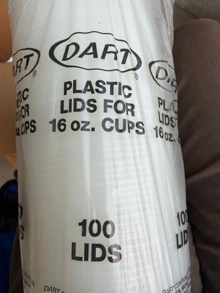 Photo of free 16 oz. Beverage Dart Plastic Lids (Darien - near 75th x Cass Ave.) #1