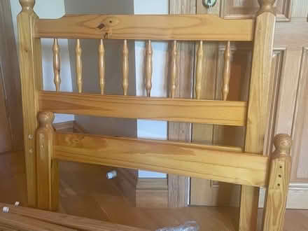 Photo of free Wooden Bed Frame and Mattress (24 Webbscroft Road,RM10) #1