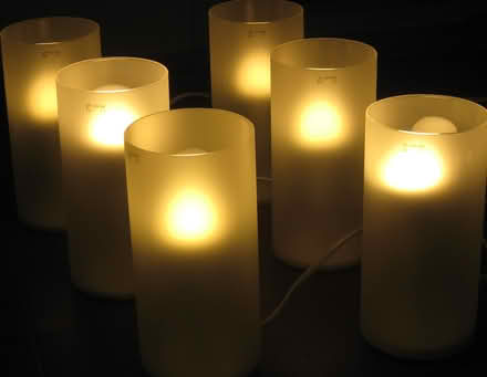 Photo of free Six glass table lamps (Cromer NR27) #1