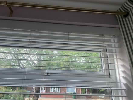 Photo of free White wooden blind (Garston WD25) #1