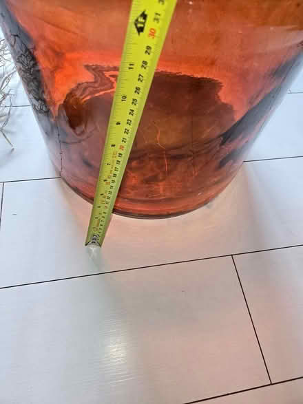 Photo of free Faded red/orange glass jar (Haddington) #2