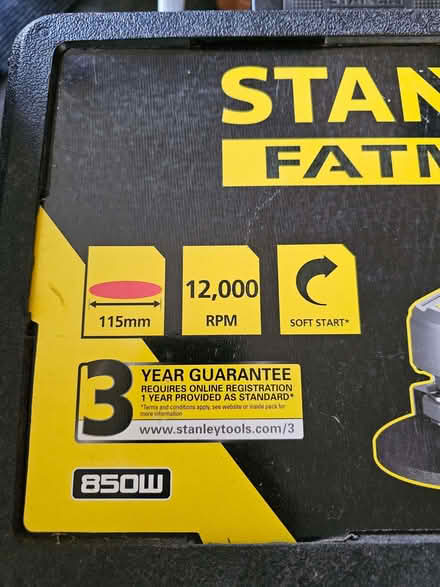 Photo of free Stanley Fatmax angle grinder (Hilltop AL10) #2