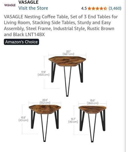 Photo of free Nest of tables (King's Weald, off Kingsway.) #1