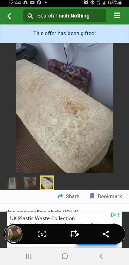 Photo of free Rise and recline chair (Newmarket Road NR2) #2