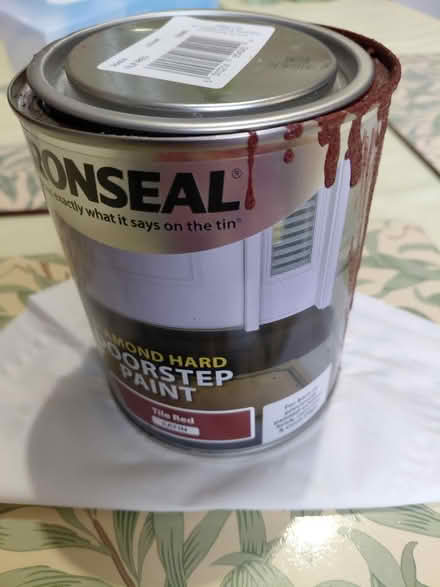 Photo of free RONSEAL red doorstep paint, 375 ml (Glasgow Linthouse G51) #1