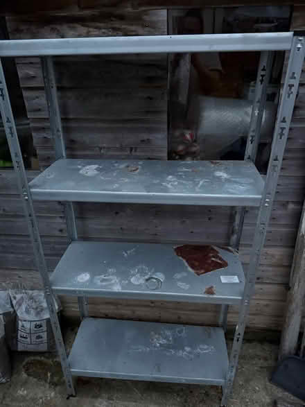 Photo of free Tall metal shelving unit (Romford RM1 2) #2