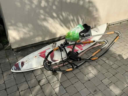 Photo of free Old windsurfing board and booms (Connor Downs TR27) #1
