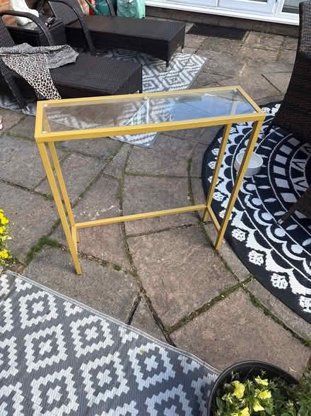 Photo of free Gold and glass free standing shelve (Burry Port SA16) #3