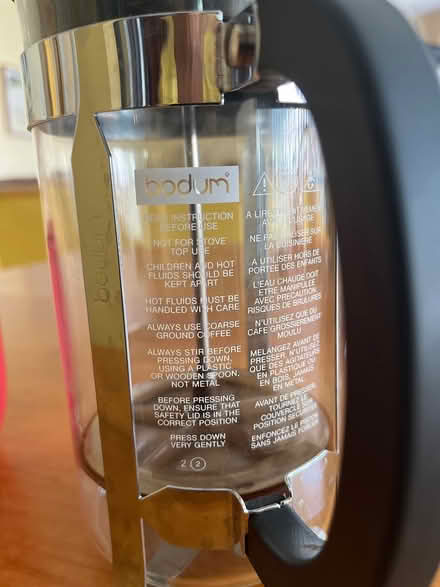 Photo of free Bodum French Press - used (Chapel Hill South) #2