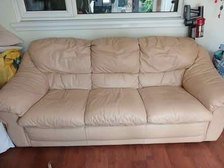 Photo of free 3 seater sofa and poof (Wolverhampton) #1