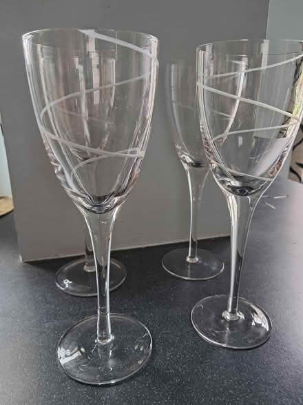 Photo of free 4 tall wine glasses (Belper DE56) #1