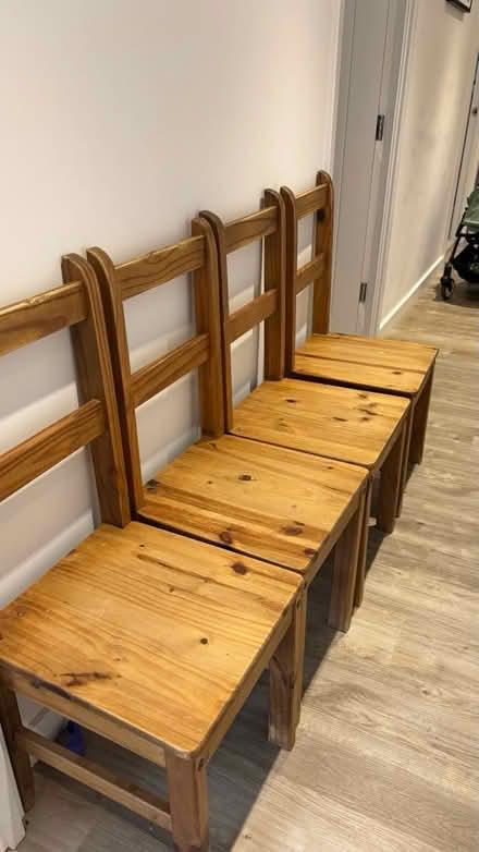 Photo of free Four solid wooden chairs (SG6 near broadway cinema) #1