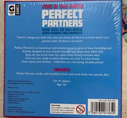 Photo of free ‘Perfect Partners’ game, new & sealed (St Julians AL1) #2
