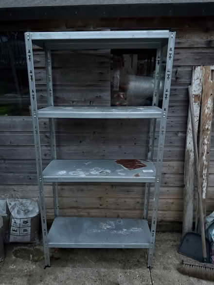 Photo of free Tall metal shelving unit (Romford RM1 2) #1