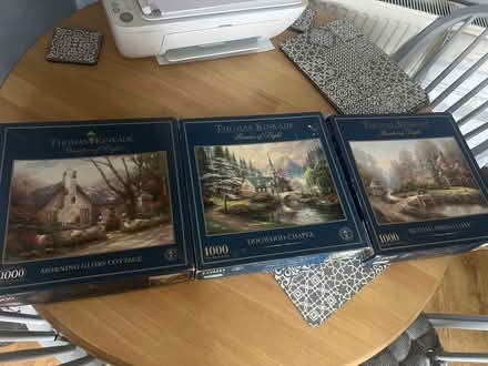 Photo of free X3 Thomas kinkade Gibson puzzles (Waterlooville) #1