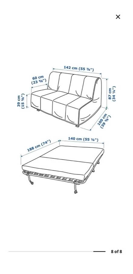 Photo of free Ikea Lycksele 2-seater Sofa Bed (Warminster BA12) #3