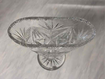 Photo of free Crystal fan-shaped footed vase (Great Boughton CH3) #4