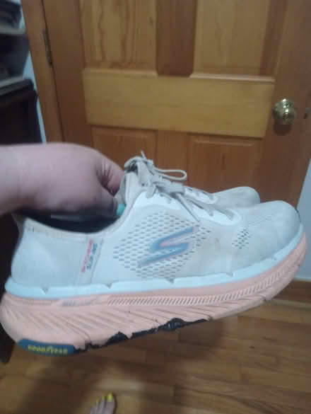 Photo of free Women's 9.5 sneakers w/tar on them (Peekskill, NY) #1
