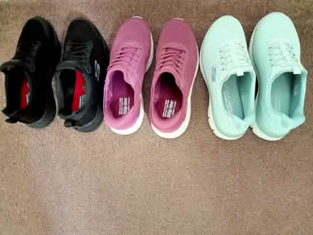 Photo of free 3 pairs of Skechers Slip-Ins trainers – size 4 (Farnley LS12) #1
